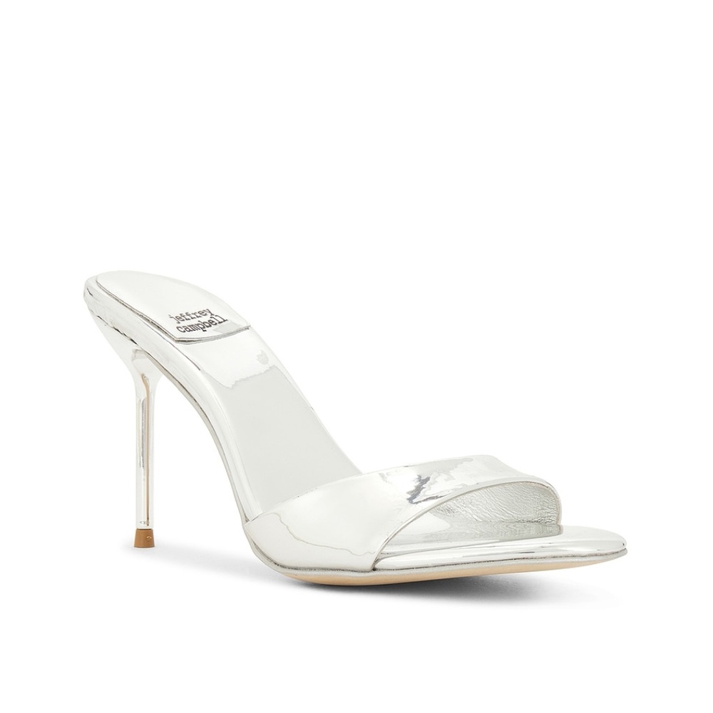Jeffrey Campbell Ce Soire Mule 6 / Silver Mirror WORN ONCE